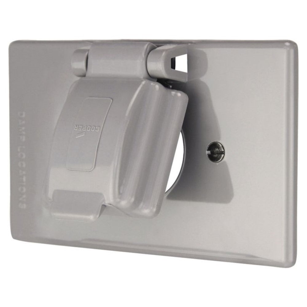TAPA ABIERTA 1-GANG RECEPTACULO SENC. HORIZONTAL GRIS
