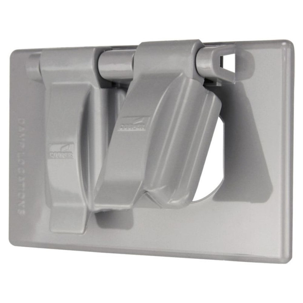 TAPA ABIERTA 1-GANG RECEPTACULO DUPLEX/DISP. COMB. HORIZONTAL GRIS *** OFRECER 04976-00W ***