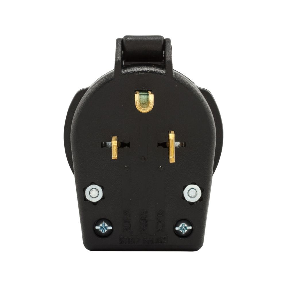 CLAVIJA ANGULO UNIV. PVC 2P3H 30A 250VCA MENA 6-30P NEGRO ARROW HART S42-SP