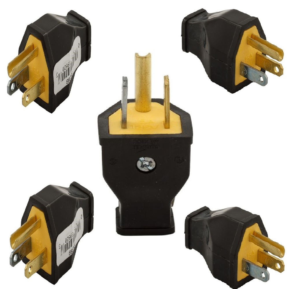 CLAVIJA TERMOPLASTICO 15A/125V. NEMA 5-15 CUERPO RECTO NARANJA SA399 ARROW HART