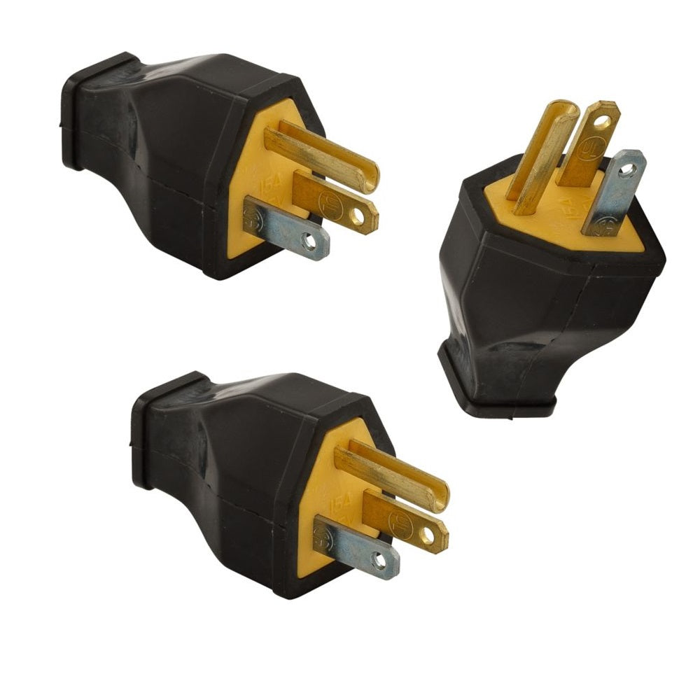 CLAVIJA TERMOPLASTICO 15A/125V. NEMA 5-15 CUERPO RECTO NARANJA SA399 ARROW HART