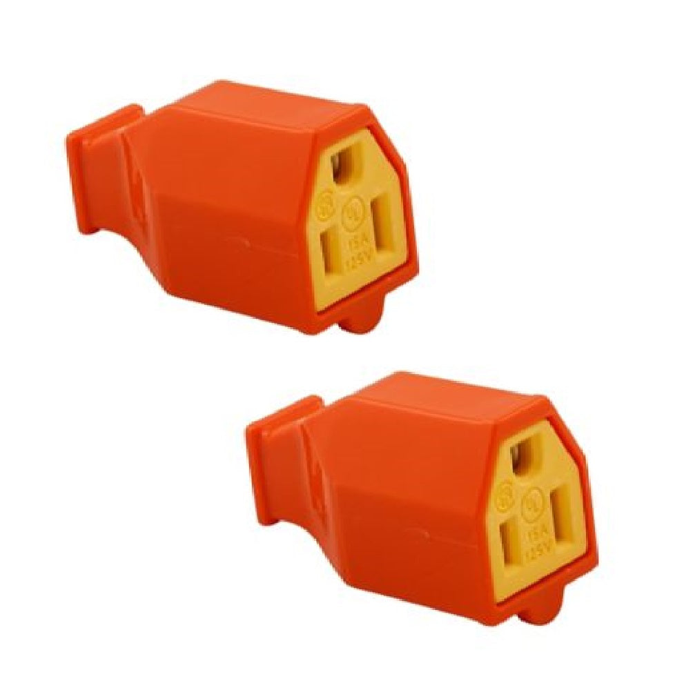 CONECTOR TERMOPLASTICO 15A/125V. NEMA 5-15R CUERPO RECTO NARANJA SA993O ARROW HART