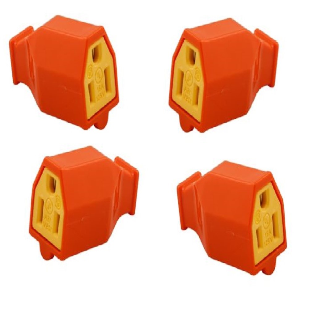 CONECTOR TERMOPLASTICO 15A/125V. NEMA 5-15R CUERPO RECTO NARANJA SA993O ARROW HART