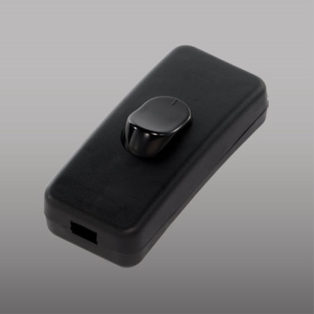 APAGADOR DE PASO RECTANGULAR 6A 125V NEGRO