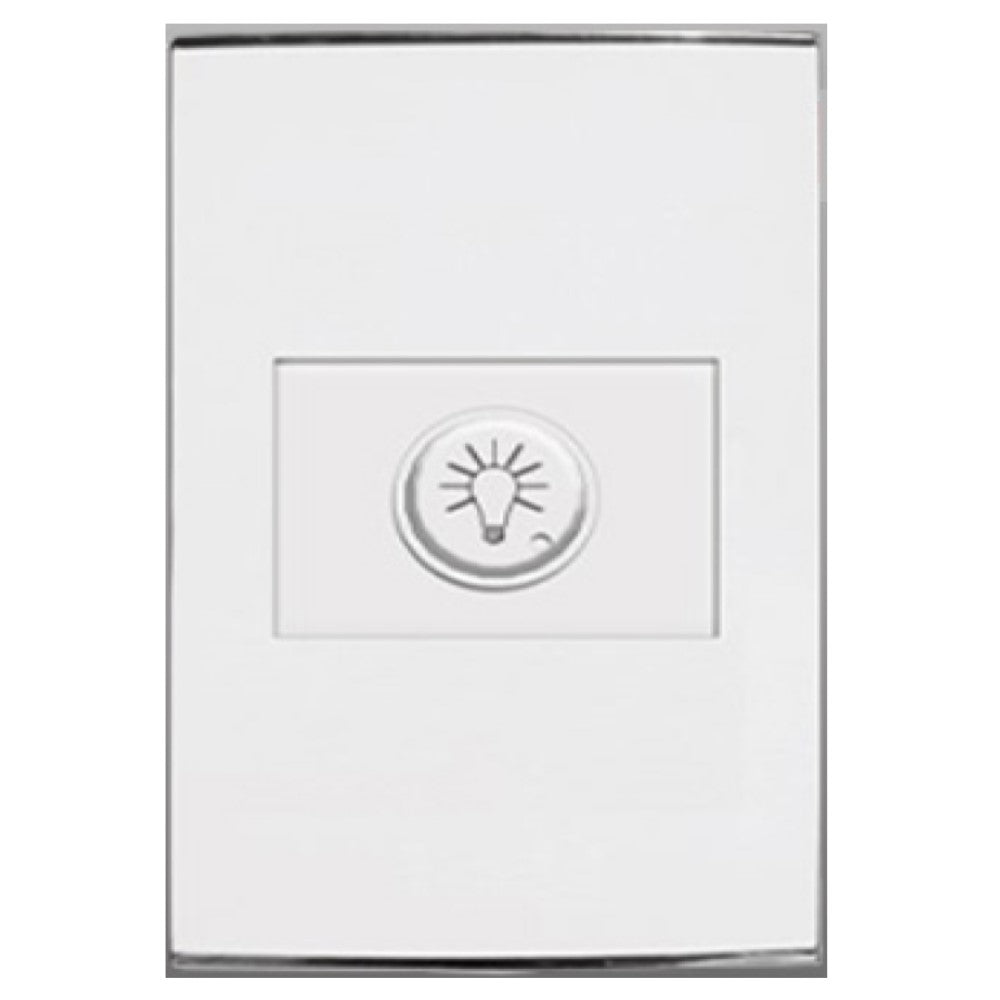 DIMMER SENCILLO ATENUABLE 127V P/LAMP INCANDESCENTE Y LED 800W BLANCO MCA SUPPLIER *** OFRECER DE8B ***