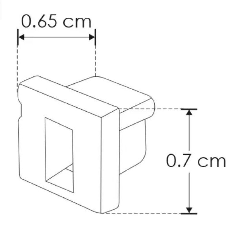 KIT DE TERMINACION LATERAL PARA PERFIL ILUPA07 CON 2 TAPAS LATERALES DE PLASTICO ILUMILEDS