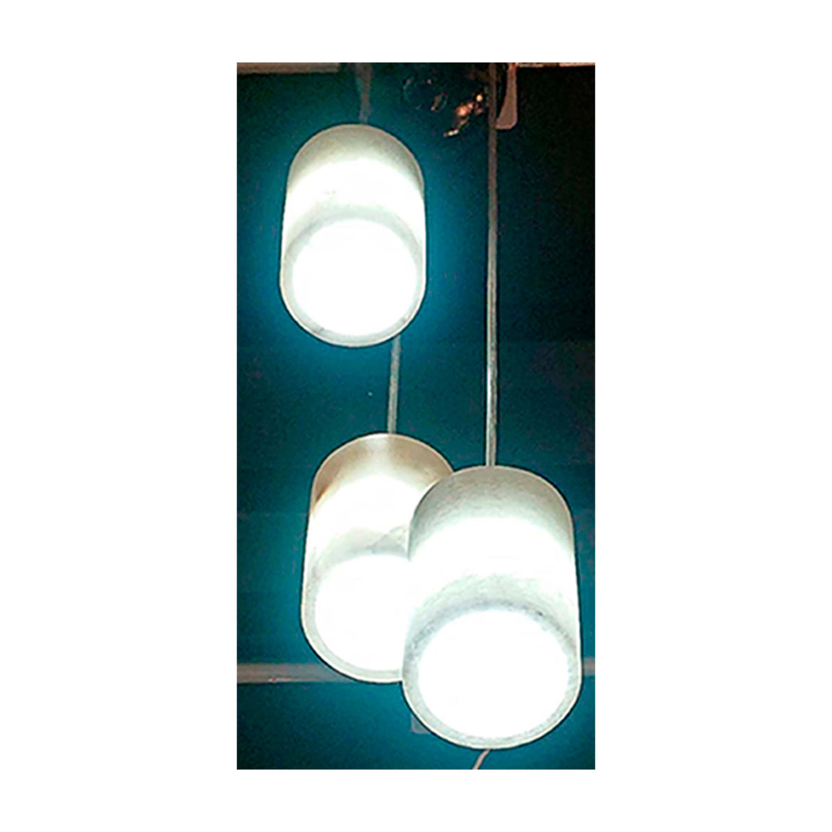 CANDIL CILINDROS 3 ESFERAS 10CMS. ONIX BLANCO/BEIGE *** HAE ***