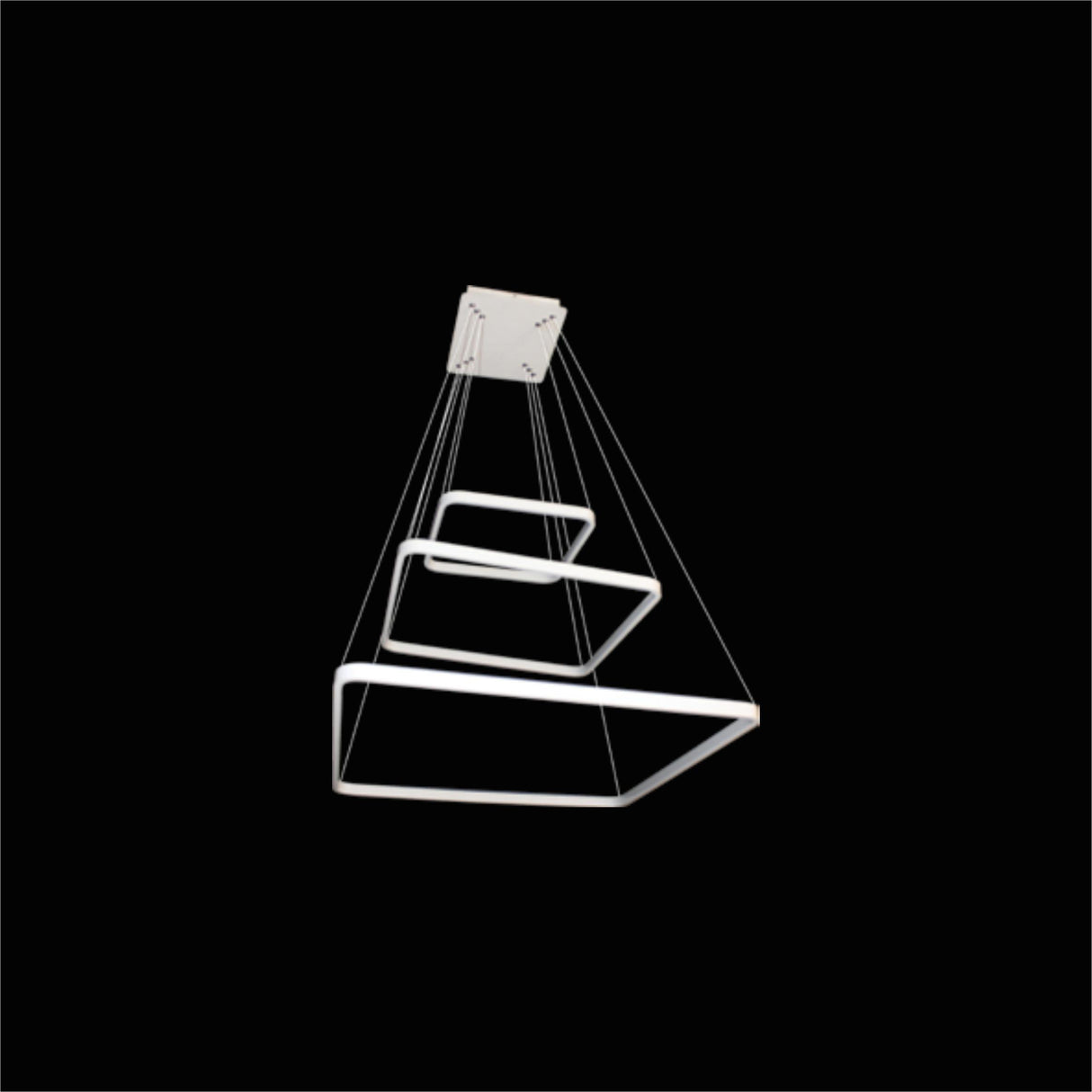 LUMINARIA COLGANTE 3 CUADRADOS TRIPOLI 108W 4500K 110-220V LU-MO-TRIPOLI-C