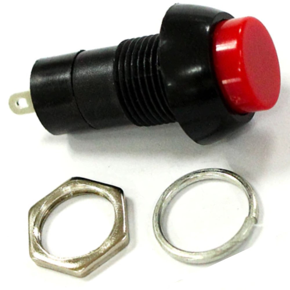 INTERRUPTOR DE PRESION REDONDO 3A 125V ROJO