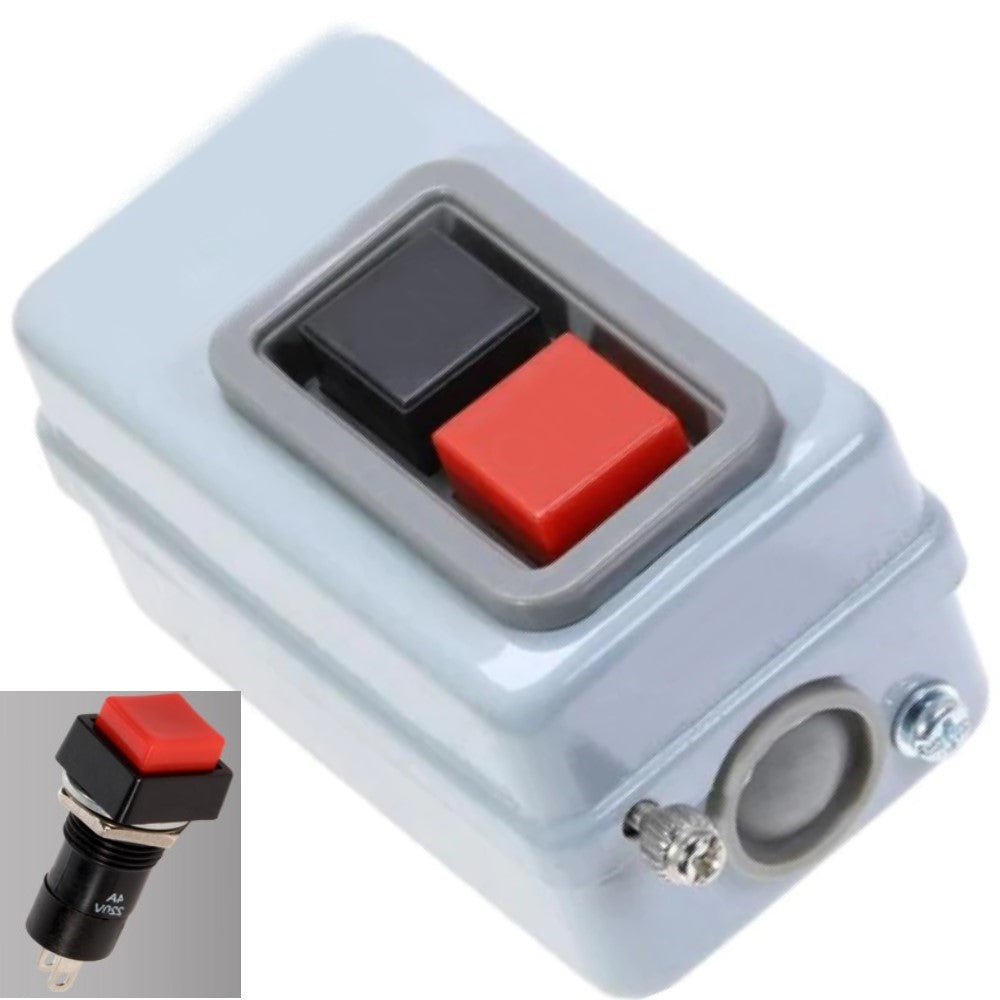 INTERRUR DE PRESION CUADRADO 3A 125V ROJO (PUSH)