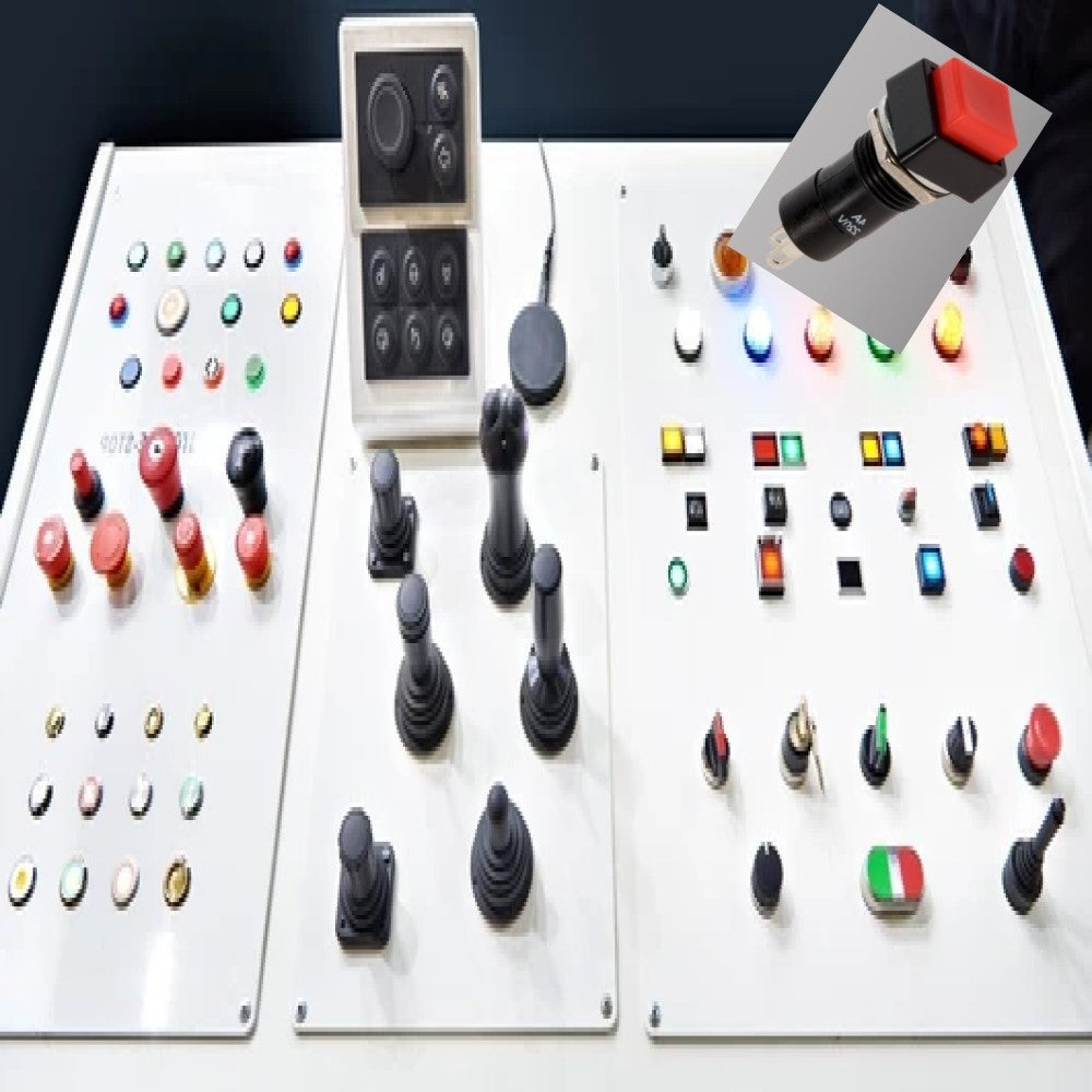 INTERRUR DE PRESION CUADRADO 3A 125V ROJO (PUSH)