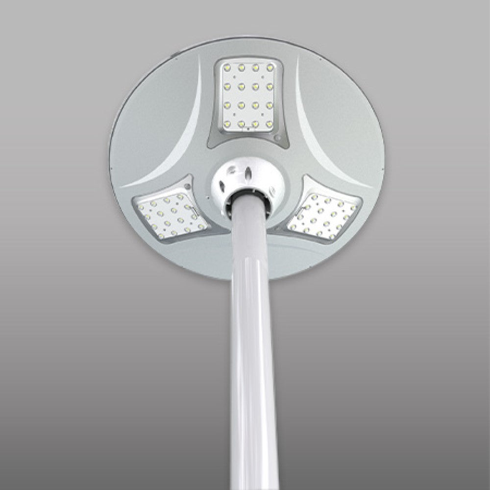 LUMINARIO SOLAR PLAZA CON SENSOR 18.5W 2000 LUMENS 48LEDS 6000K