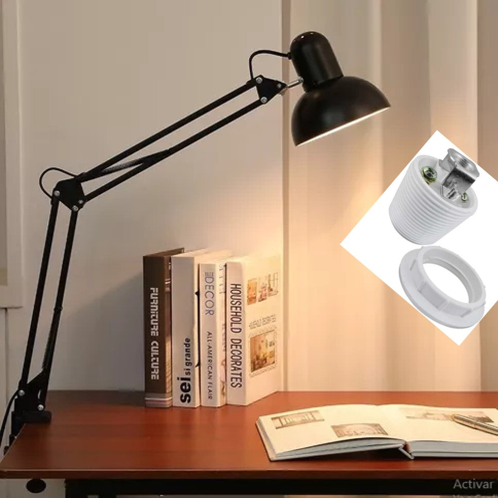 PORTALAMPARA DESNUDO CONTRATUERCA CON TORNILLOS E26 250V BLANCA