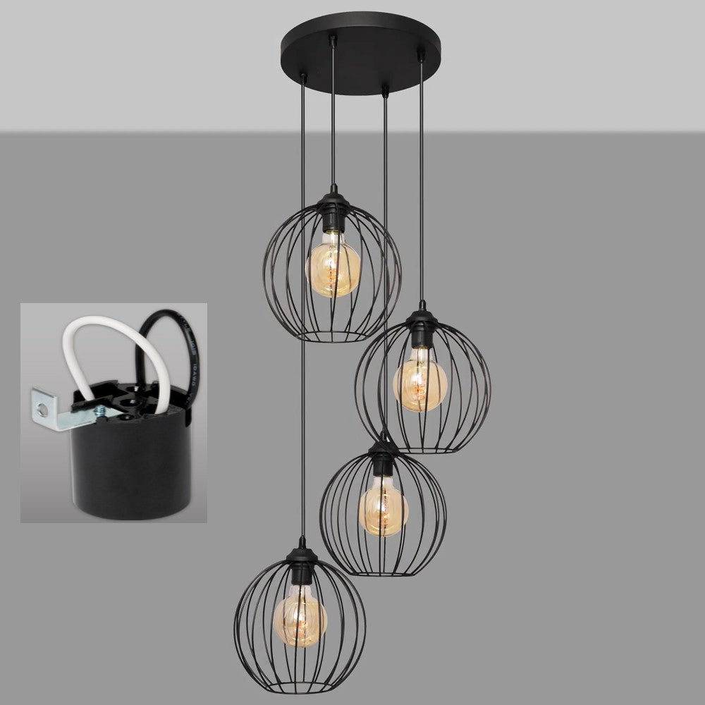 PORTALAMPARA CON HERRAJE PARA TORNILLO (ESCUADRA) NEGRO 660W/125V.