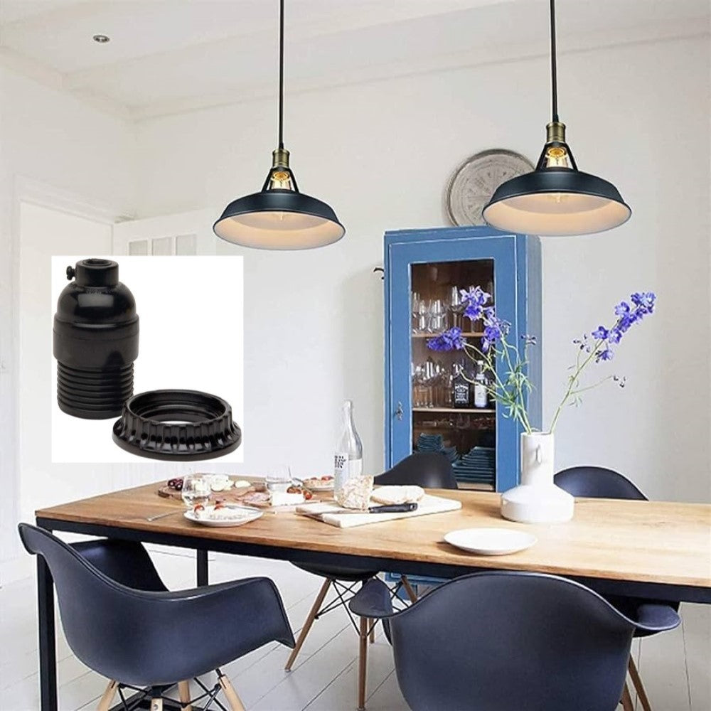 PORTALAMPARA NEGRO CON CONTRATUERCA P/NIPLE 250V 660W SP-7021