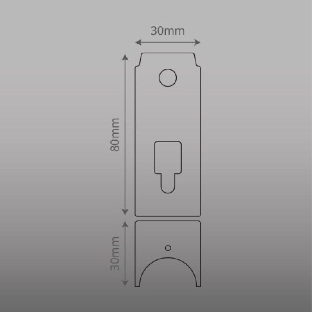 MENSULA ANODIZADA PARA BASE DE FOTOCELDA