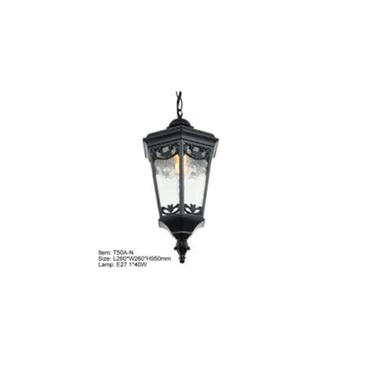 CANDIL FAROL VINTAGE GDE NEGRO E27 40W