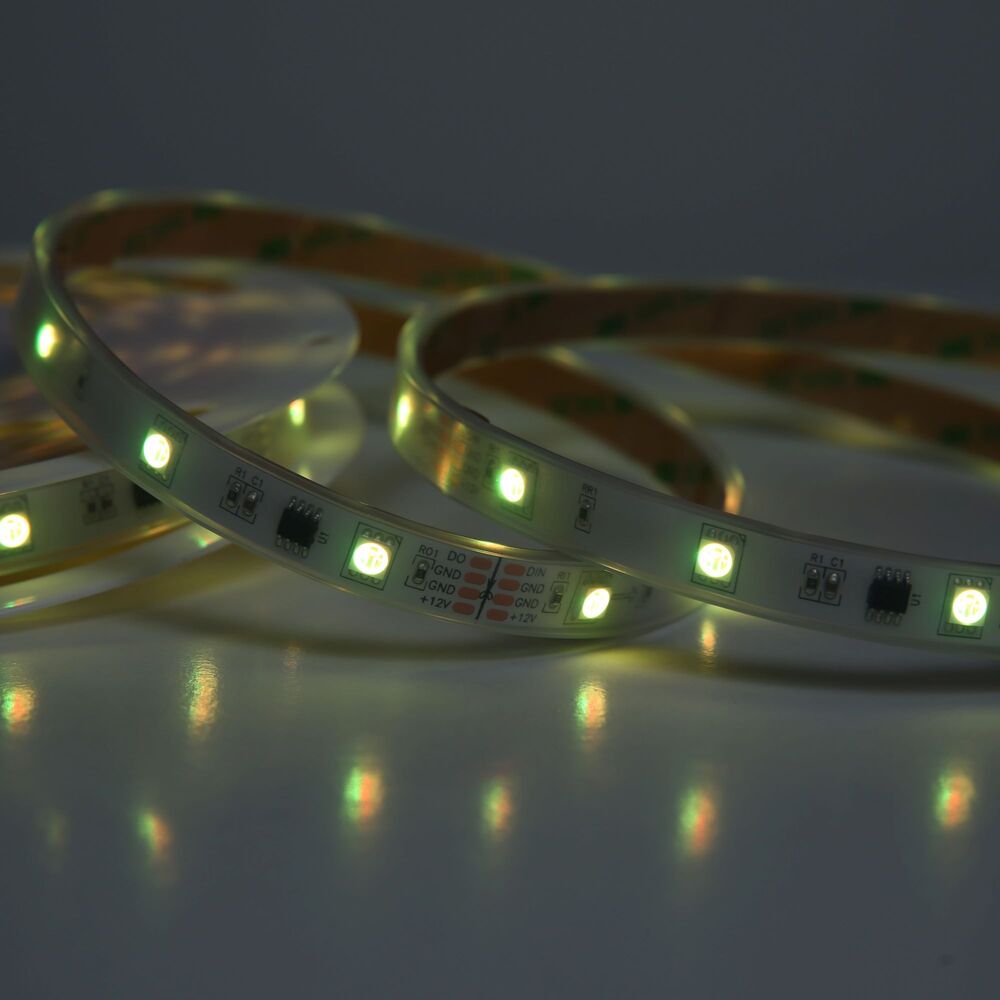 TIRA DIGITAL LED 5050 SMD 12V IP65 MULTICOLOR CHASING 5 MTS ***APLICACIONES HAE***