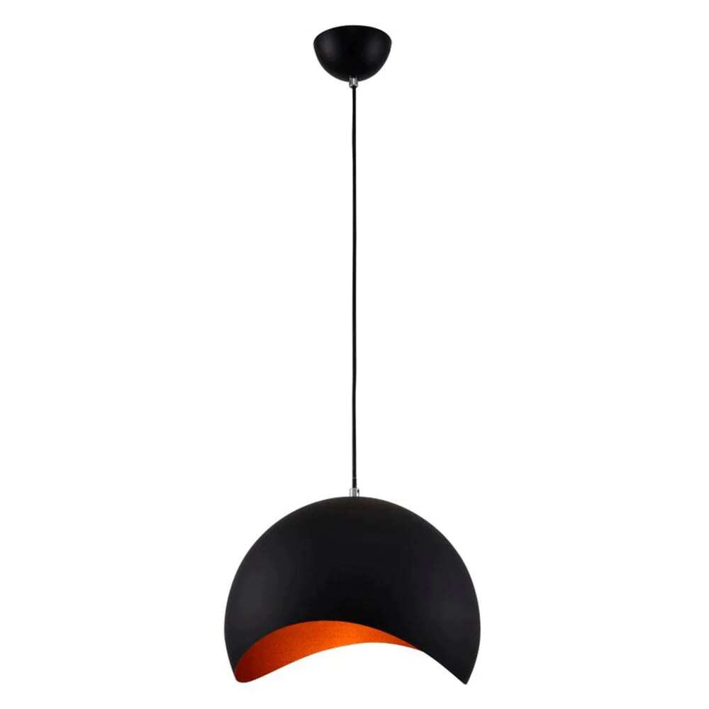 LUMIN. COLGANTE EPOCA II ACABADO NEGRO 23CM DIAM. ALTURA 30CM E27