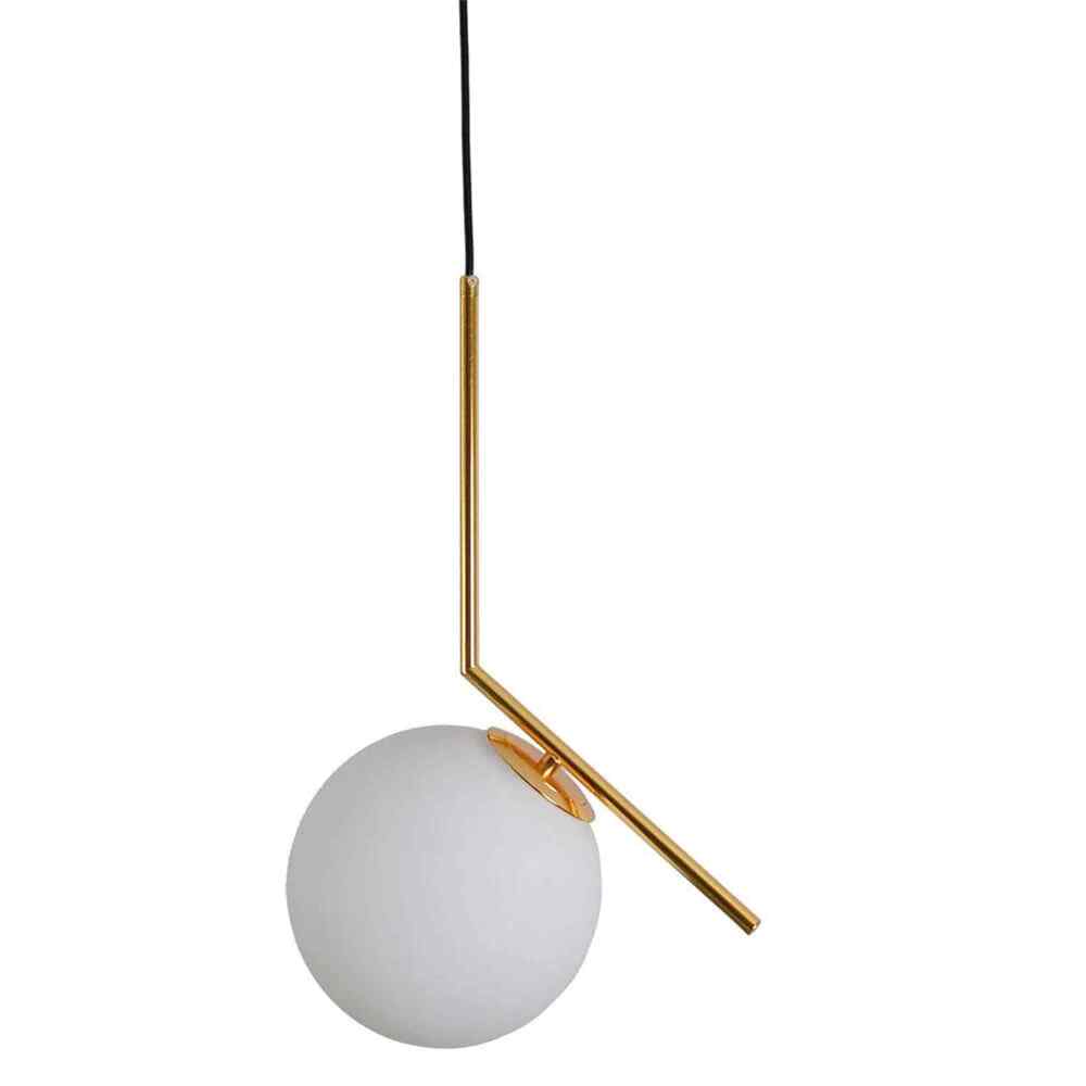 LUMINARIA COLGANTE DORADO/OPALINO 1X60W LUCIA