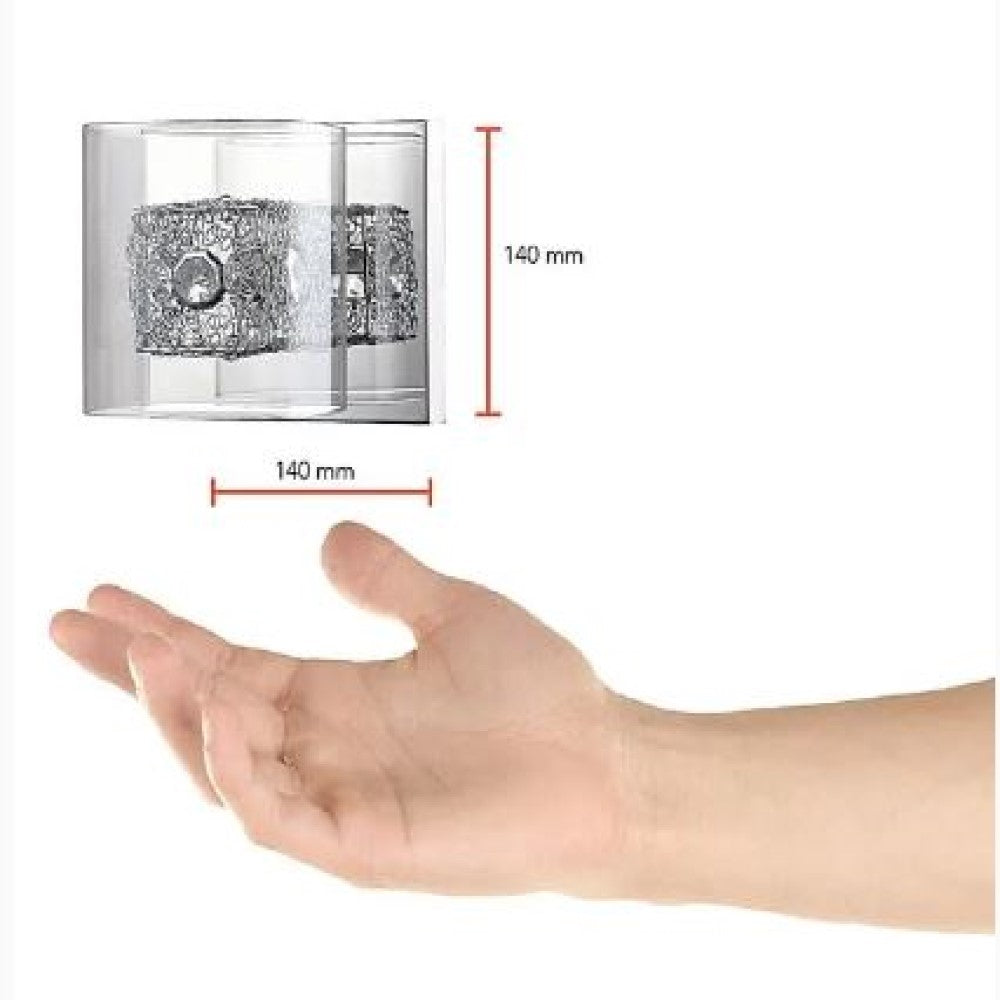 PARED CRISTAL ACBADO CROMO BASE G9 1 X 40 W SERIE AGATA