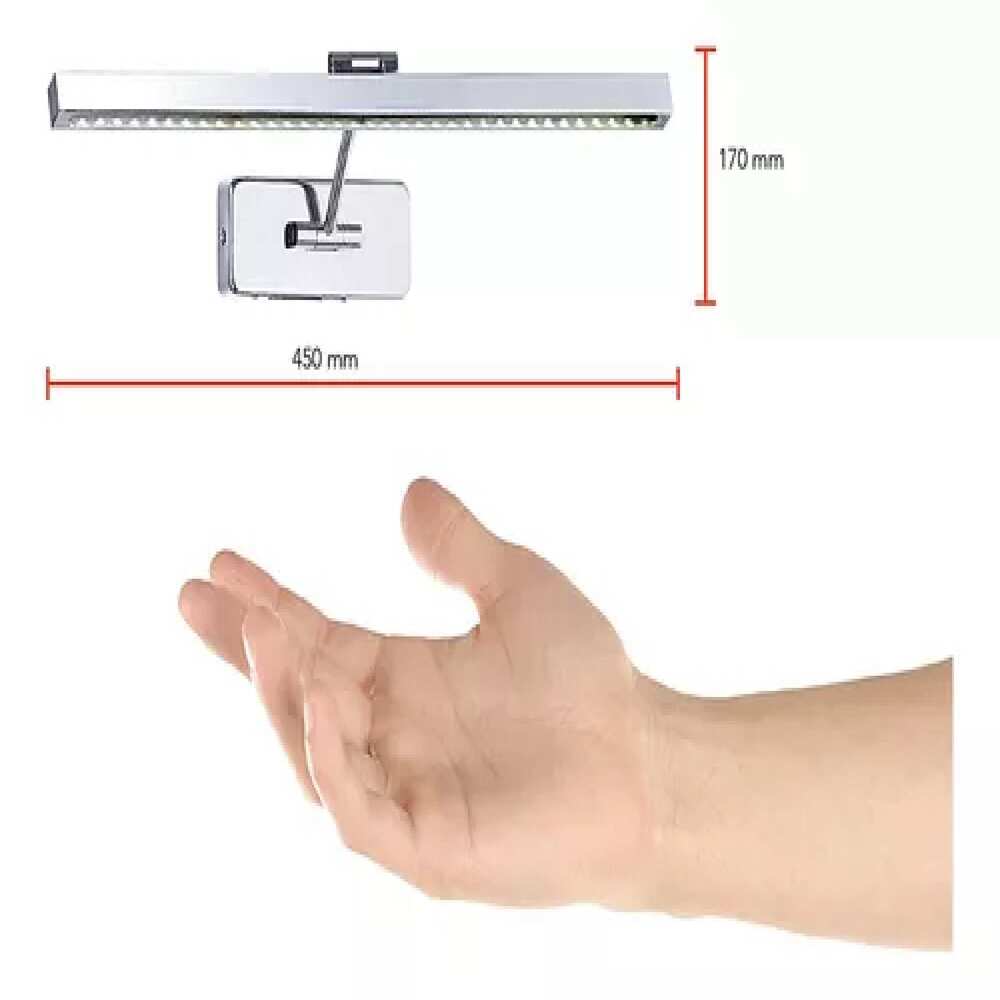 LUMINARIO PARA CUADRO COLOR CROMO LED 5 W SERIE QUADRO II