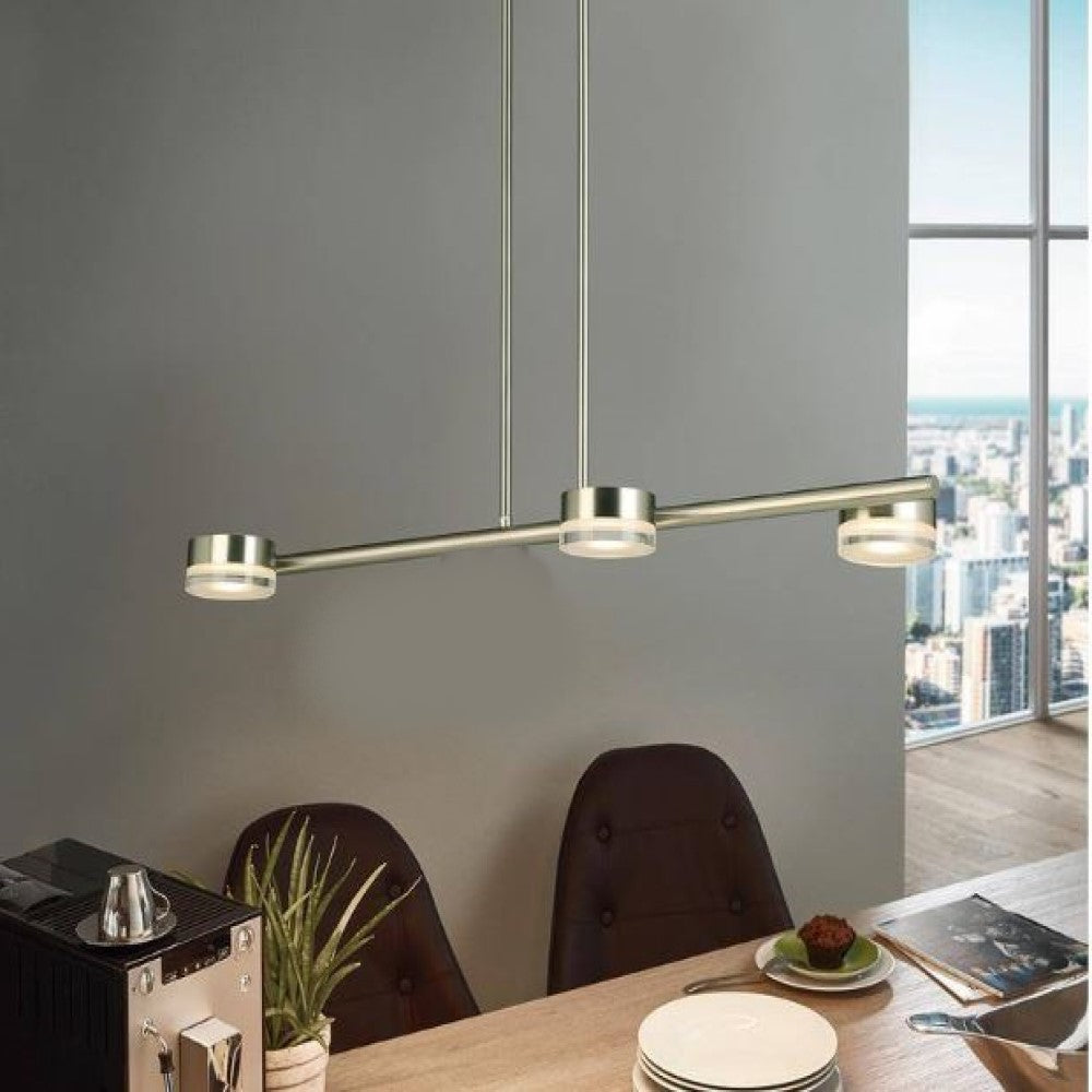 SUSPENDIDO ANILLOS LED ACABADO SATIN 3 X 5 W