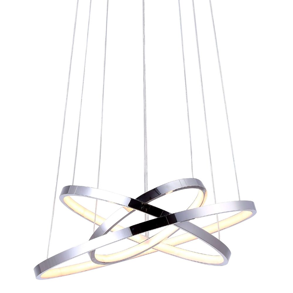 LUMINARIA LED COLGANTE COLOR CROMO 25+20+15 W PRAGA