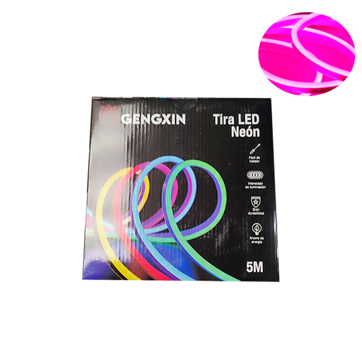 TIRA EXTERIOR CON 120 LEDS 5MT SMD 2835 CONSUMO 9W POR METRO ROSA