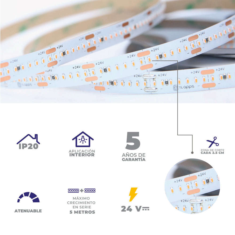 TIRA FLEXIBLE DE LED 2110 SMD 4000K MCA TECNOLITE