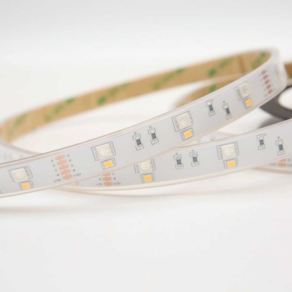 TIRA FLEXIBLE LEDRGB DE 5 METROS C/ RECUBRIMIENTO DE VINIL IP67 48W 127V S/ CABLE ALIMENTADOR.