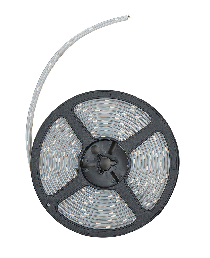 TIRA FLEXIBLE LEDRGB DE 5 METROS C/ RECUBRIMIENTO DE VINIL IP67 48W 127V S/ CABLE ALIMENTADOR.