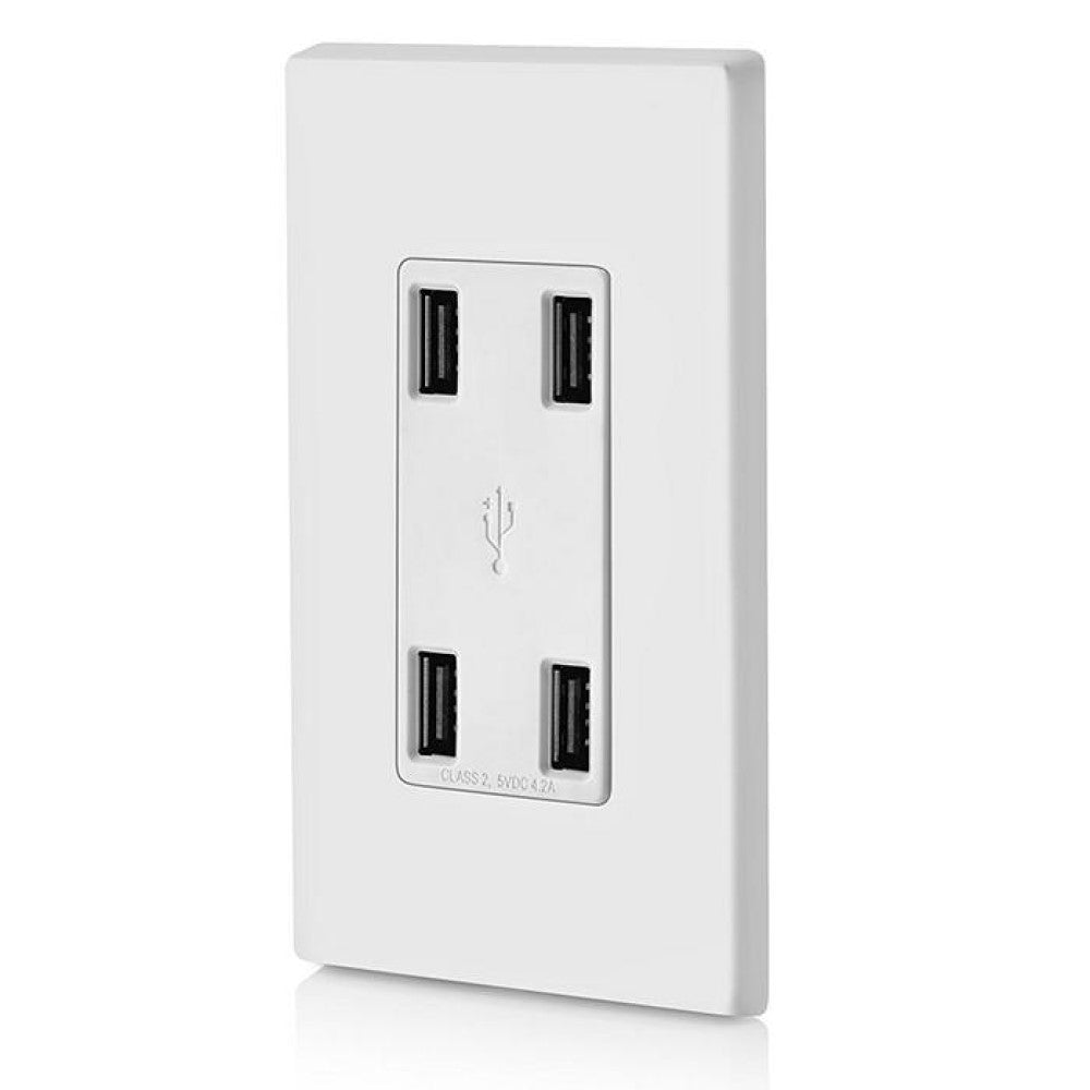 RECEPTACULO 4 PUERTOS USB 15A 125V 2P 3H BLANCO DECORA LEVITON