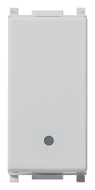 CONMUTADOR 1P 10AX. 250V. 1 MOD. ILUMINABLE SILVER PLANA VIMAR