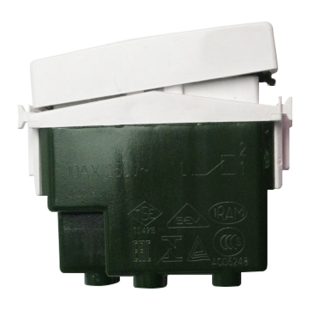 CONMUTADOR 1P 10AX. 250V. 1 MOD. ILUMINABLE BLANCO PLANA VIMAR