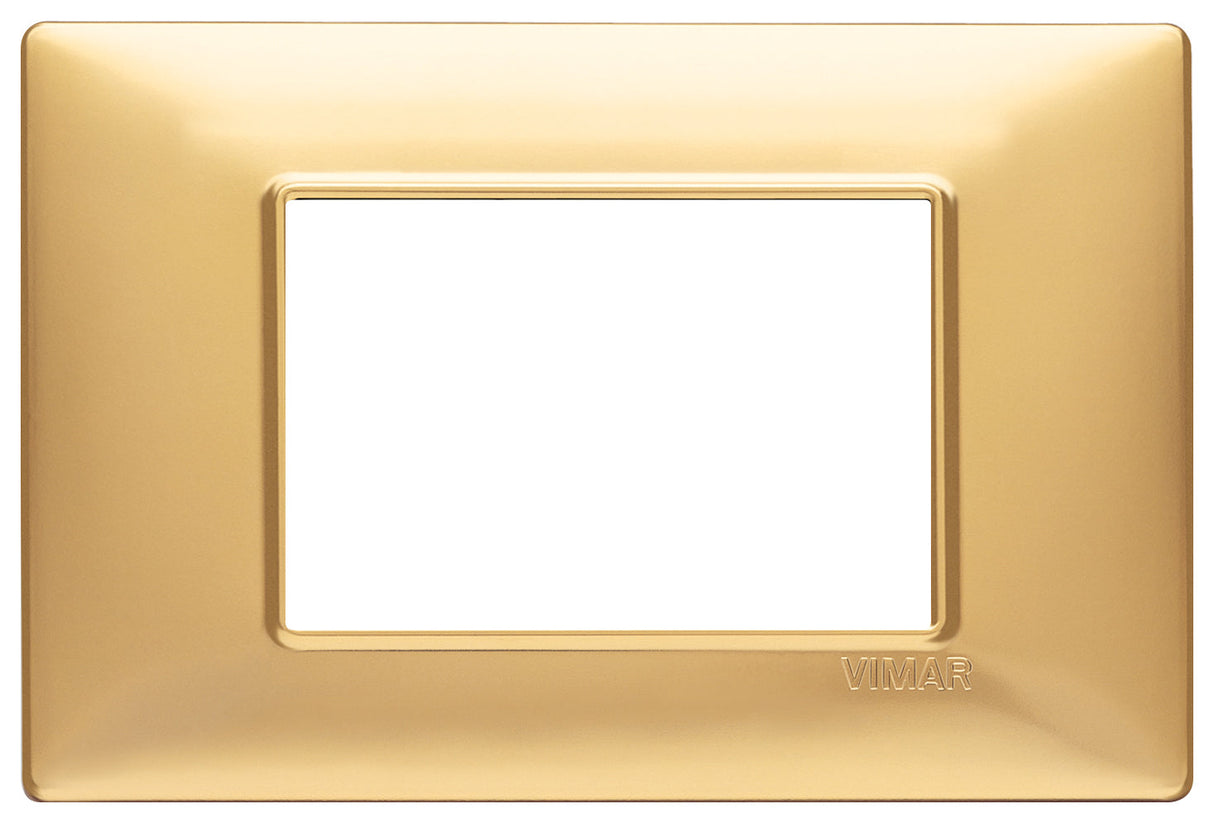 PLACA 3 MOD. TECNOPOLIMERO ORO MATE PLANA VIMAR
