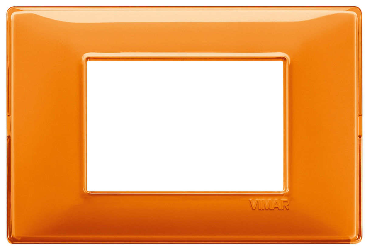 PLACA 3 MOD. TECNOPOLIMERO REFLEX NARANJA PLANA VIMAR