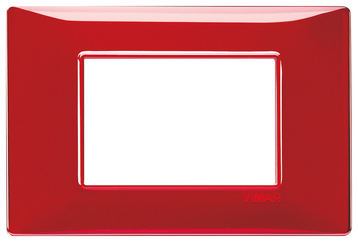 PLACA 3 MOD. TECNOPOLIMERO REFLEX RUBI PLANA VIMAR