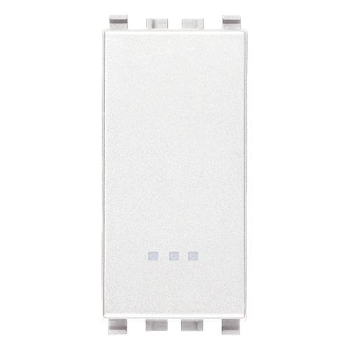 INTERRUPTOR 1P 16AX. 250V. 1 MOD. ILUMINABLE TECLA INTERCAMBIABLE BLANCO EIKON VIMAR
