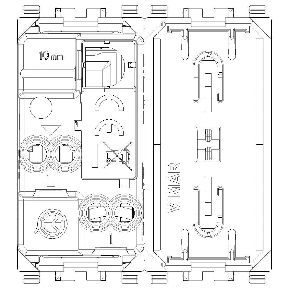 INTERRUPTOR 1P 16AX 2M GRIS EIKON VIMAR