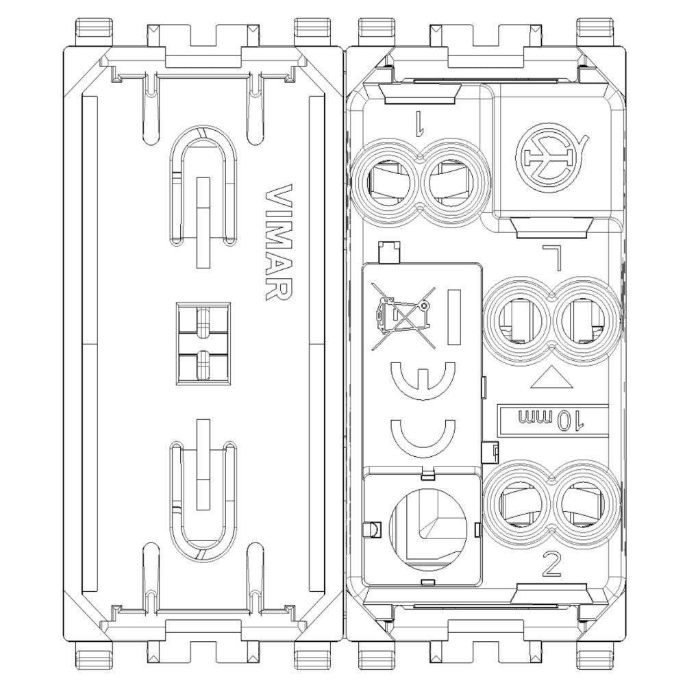 APAGADOR ESCALERA 1P 16A 2M GRIS EIKON VIMAR