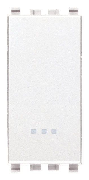 PULSADOR 1P NO 10A/250V. 1 MOD. ILUMINABLE TECLA INTERCAMBIABLE BLANCO EIKON VIMAR