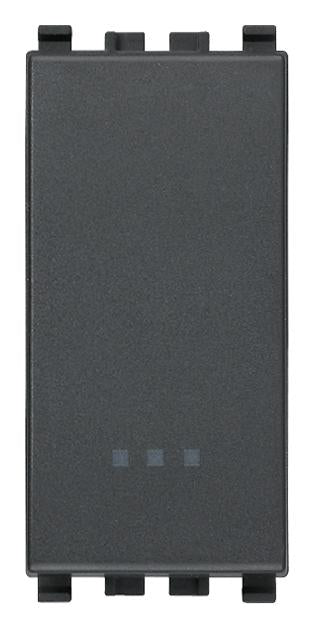 INTERRUPTOR CRUZADO 1P 16AX. 250V. 1 MOD. ILUMINABLE TECLA SUSTITUIBLE GRIS EIKON VIMAR