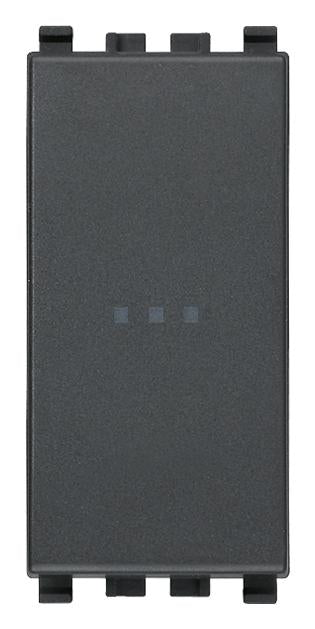 INTERRUPTOR CRUZADO AXIAL 1P. 16AX. 250V. ILUMINABLE TECLA SUSTITUIBLE GRIS EIKON VIMAR