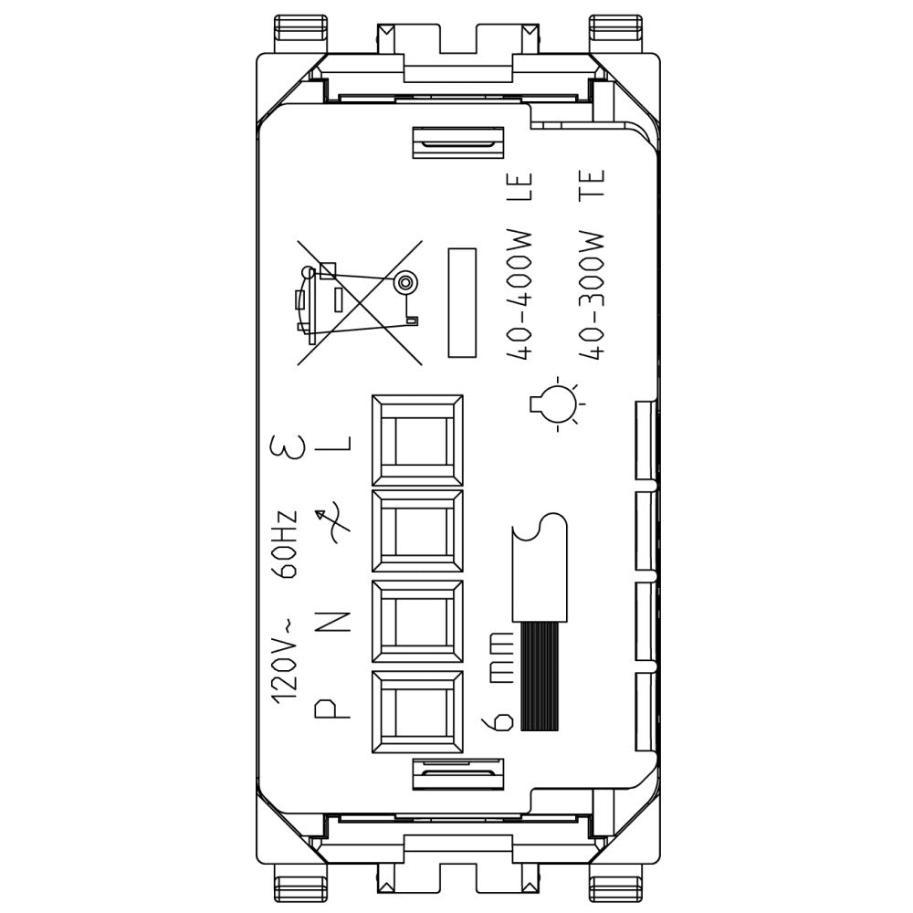 VARIADOR MASTER UNIVERSAL PULSANTE 120V. GRIS 20135.120 EIKON VIMAR