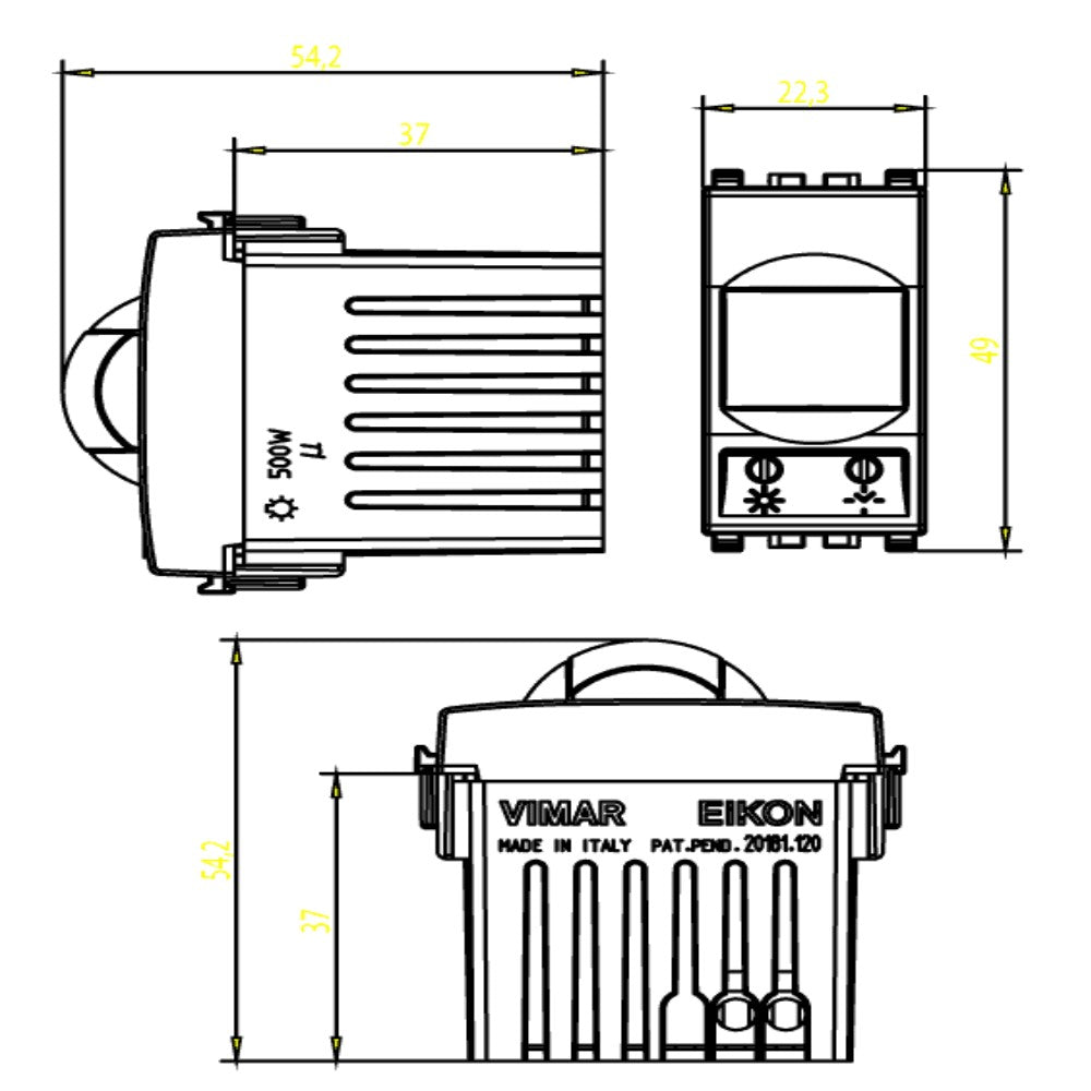 INTERRUPTOR IR DE RELE 120V GRIS EIKON VIMAR