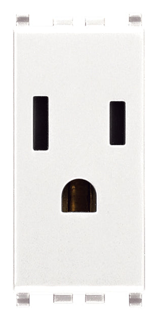 TOMACORRIENTE SICURY 1 MOD. 2P+T 15A/127V. BLANCO EIKON VIMAR