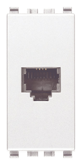 TOMA TELEFONICA RJ11 6 POSICIONES 4 CONTACTOS BLANCO EIKON VIMAR