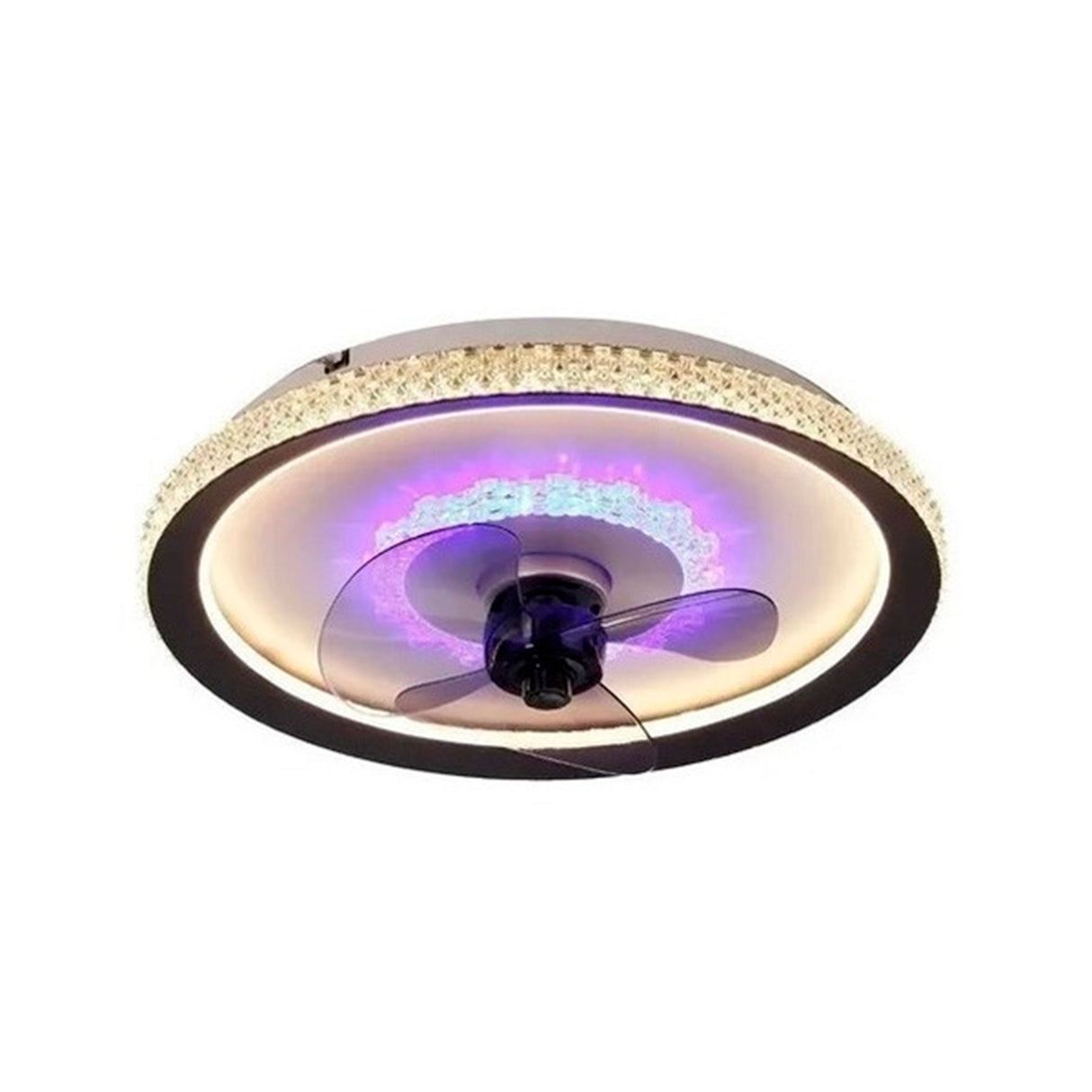 LAMPARA VENTILADOR TECHO 3 PASOS LUZ AZUL