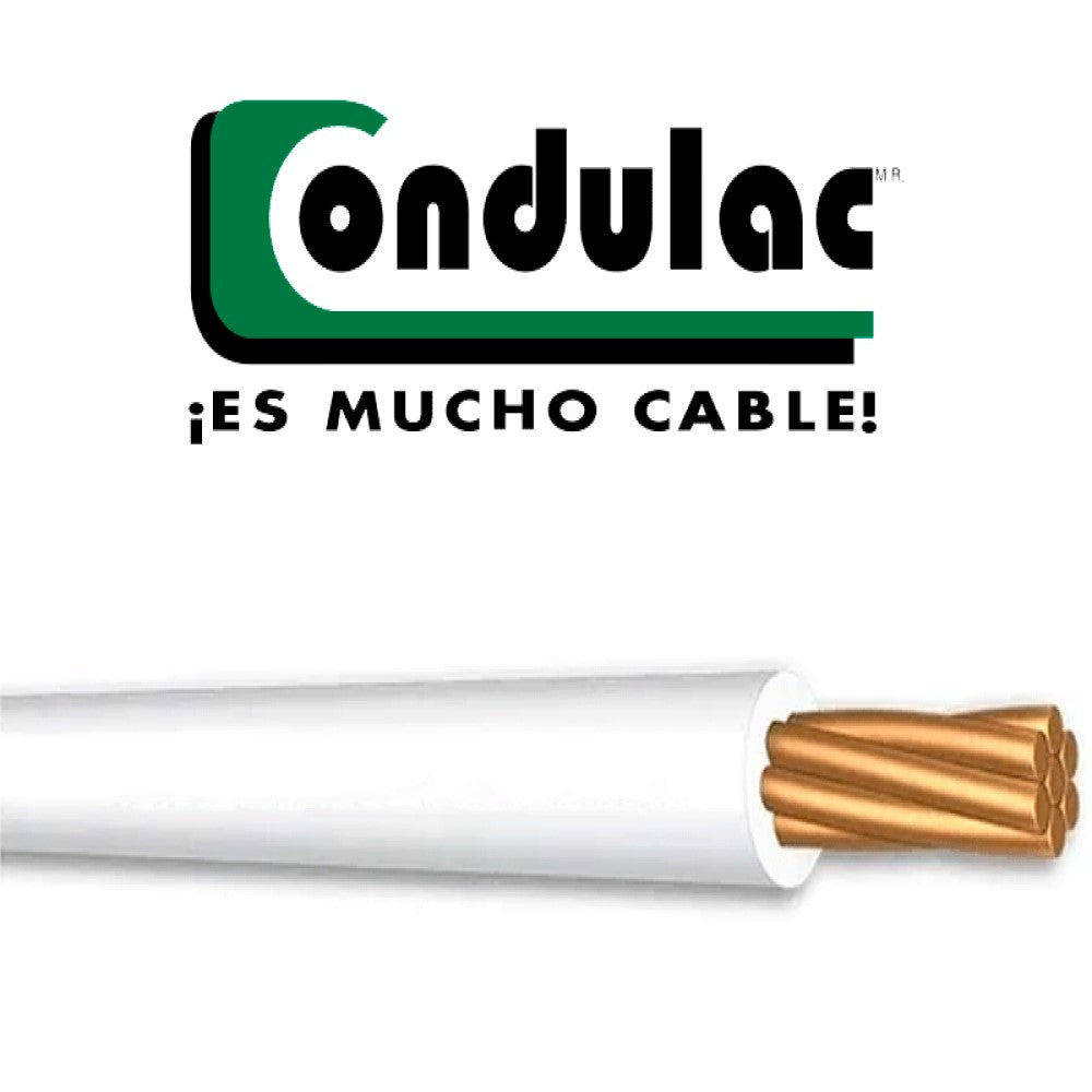 CAJA CABLE THW CALIBRE 8 BLANCO ANTIFLAMA 722 CONDULAC